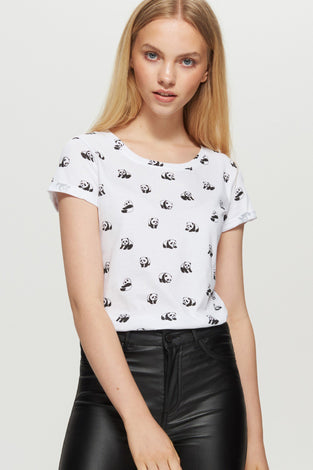 T-Shirt With All-Over Print-Panda