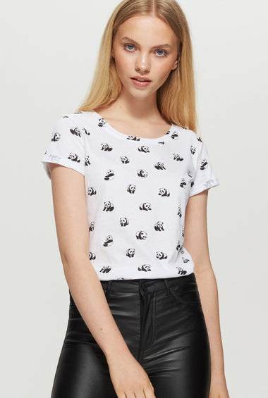T-Shirt With All-Over Print-Panda